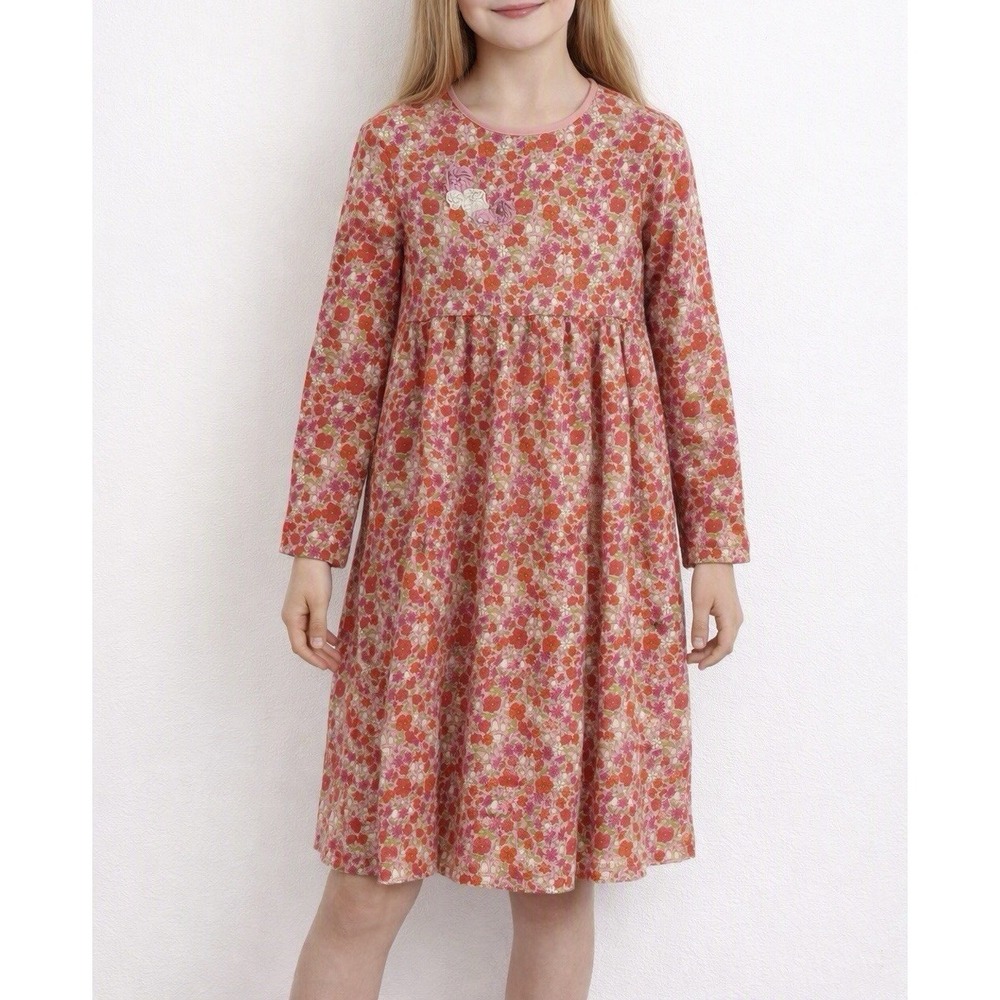 Lands' End Floral Long Sleeve Dress – Girls Size 10